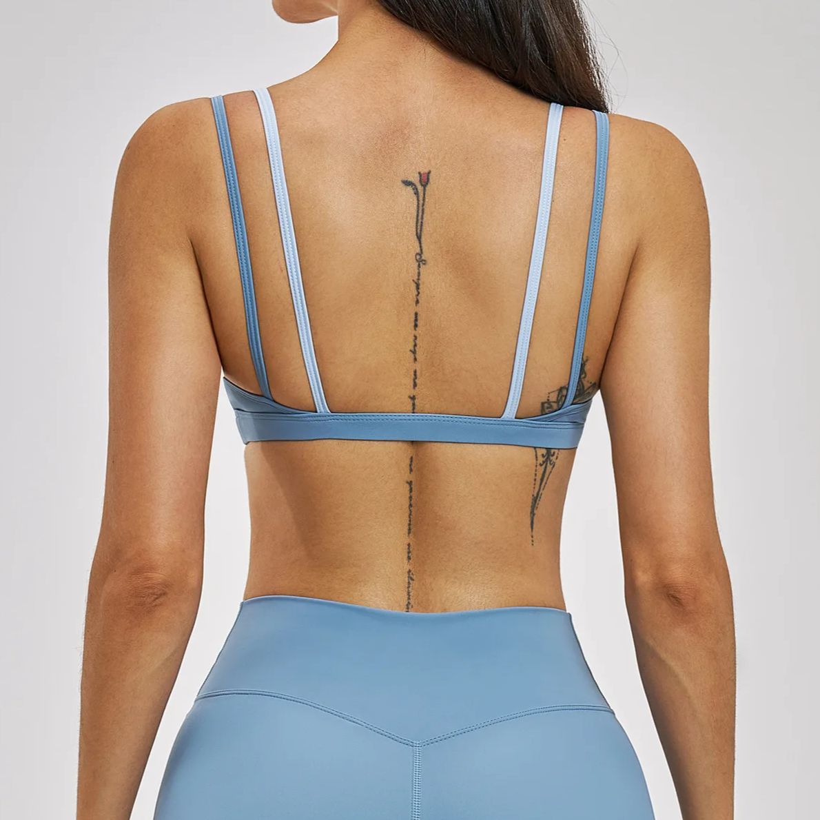 Quick Dry Underwear - Ningyu スポーツブラ女性裸バックヨガブラフェイクツーピースカラーコントラストスポーツフィットネス下着速乾性フィットネスブラジャー