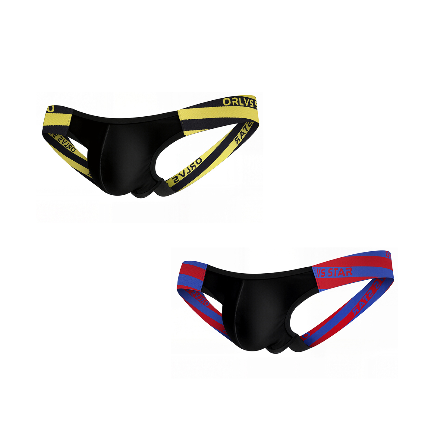 Jockstrap Athletic - 男性用ジョックストラップ下着、高弾性コットン素材、カラフルなストライプのウエストバンド付き、通気性があり快適なアスレチックパンツ