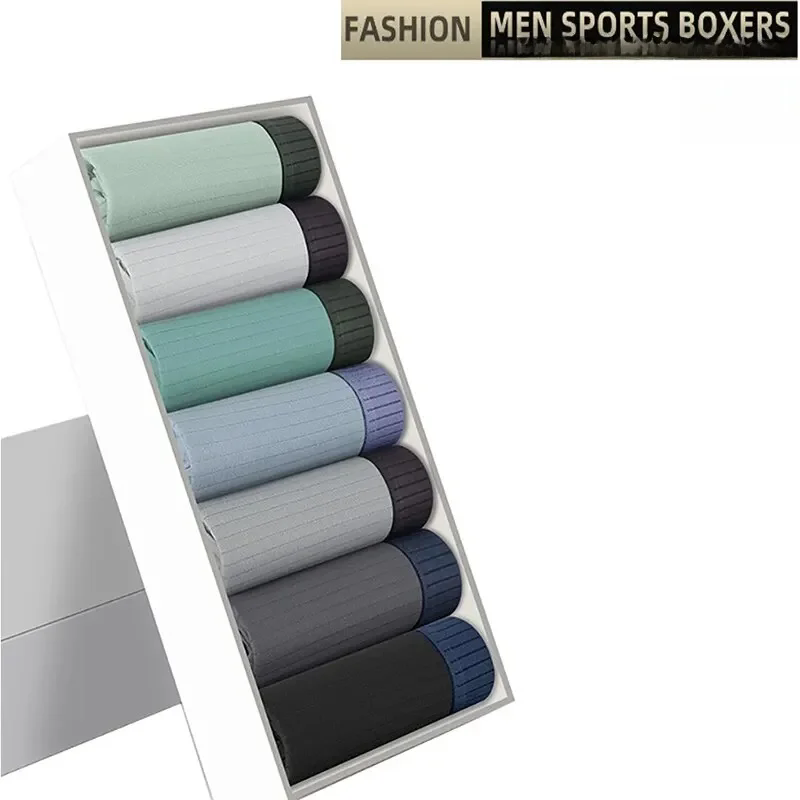 Boxer Brief Pack Cotton - メンズコットンサーマルボクサーパンツ,セクシーな下着,ショートパンツ,1セットあたり7個
