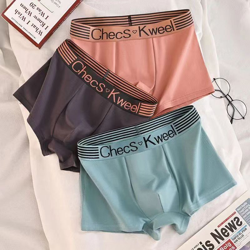 Boxer Brief Pack Cotton - 3 個メンズボクサーパンツ綿の下着固体パンツセクシーなパンティー男性 Breathbale ランジェリープラスサイズ L-6XL 卸売ロット