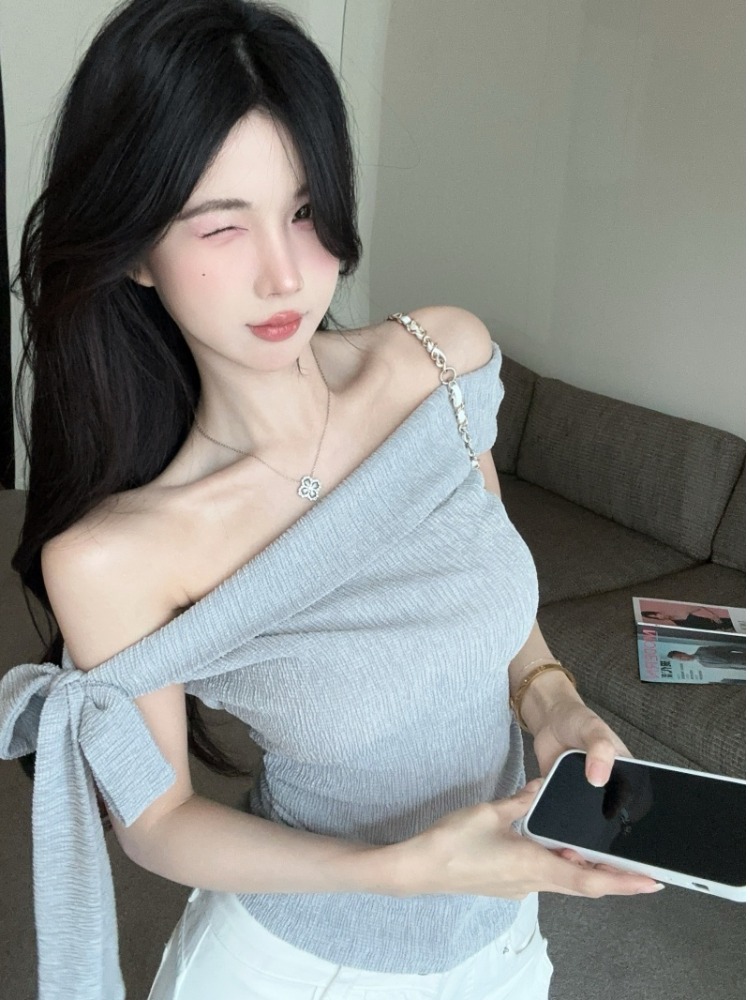 スパイシーガール ワンショルダー タイウエスト 半袖 レディ - T Shirt Tight Fit のレビューと価格