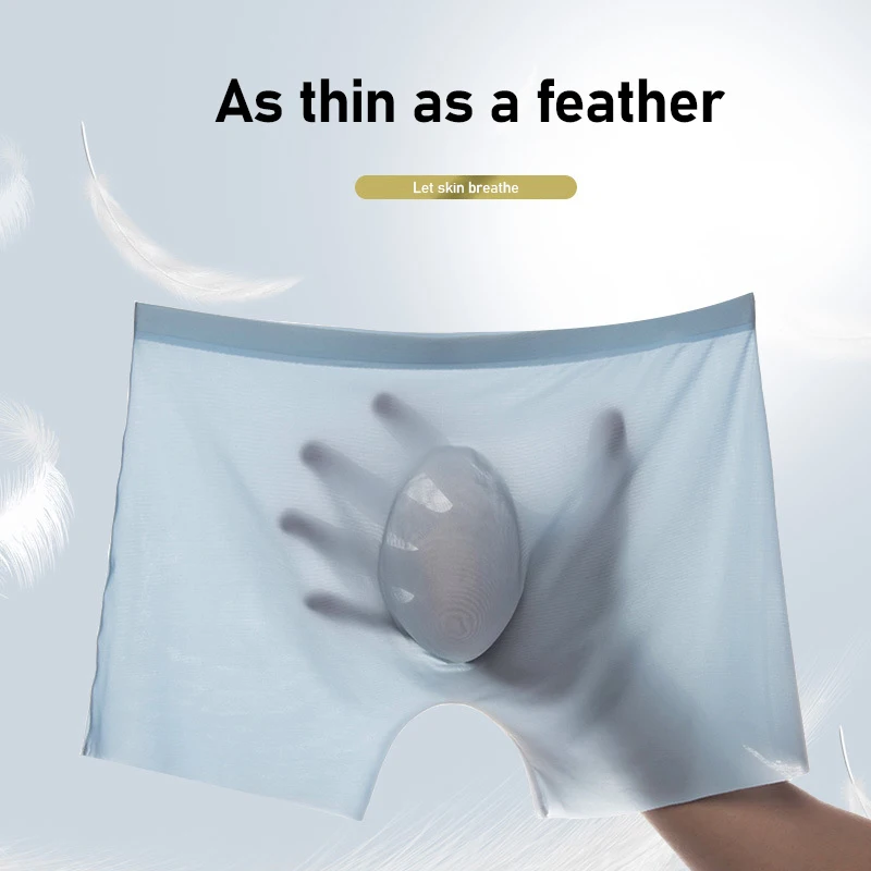 10 ピース/ロットメンズ夏のアイスシルクボクサーブリーフシ - Boxer Shorts Modal のレビューと価格