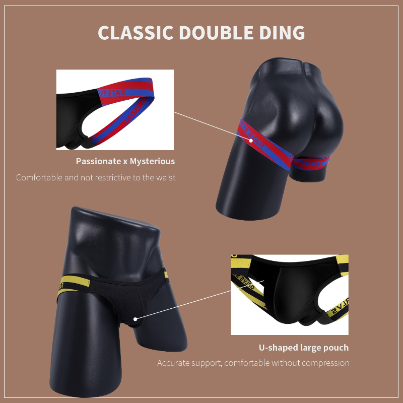 男性用ジョックストラップ下着、高弾性コットン素材、カラフルな - Jockstrap Athletic のレビューと価格