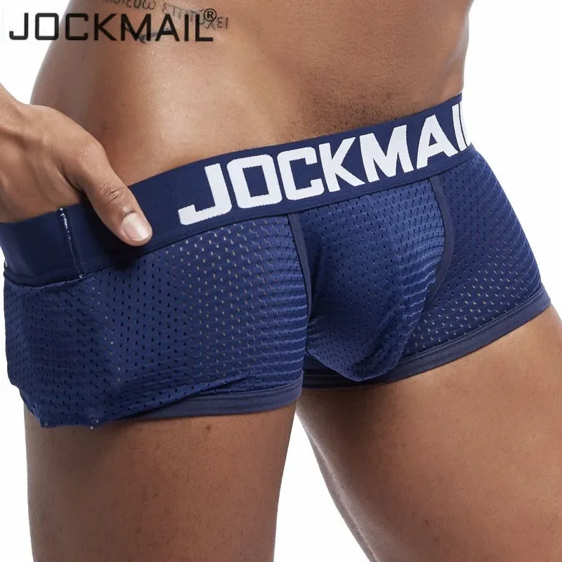 Jockmail-男性用通気性ボクサーショーツ、メッシュ下着 - Multi Pack Underwear のレビューと価格