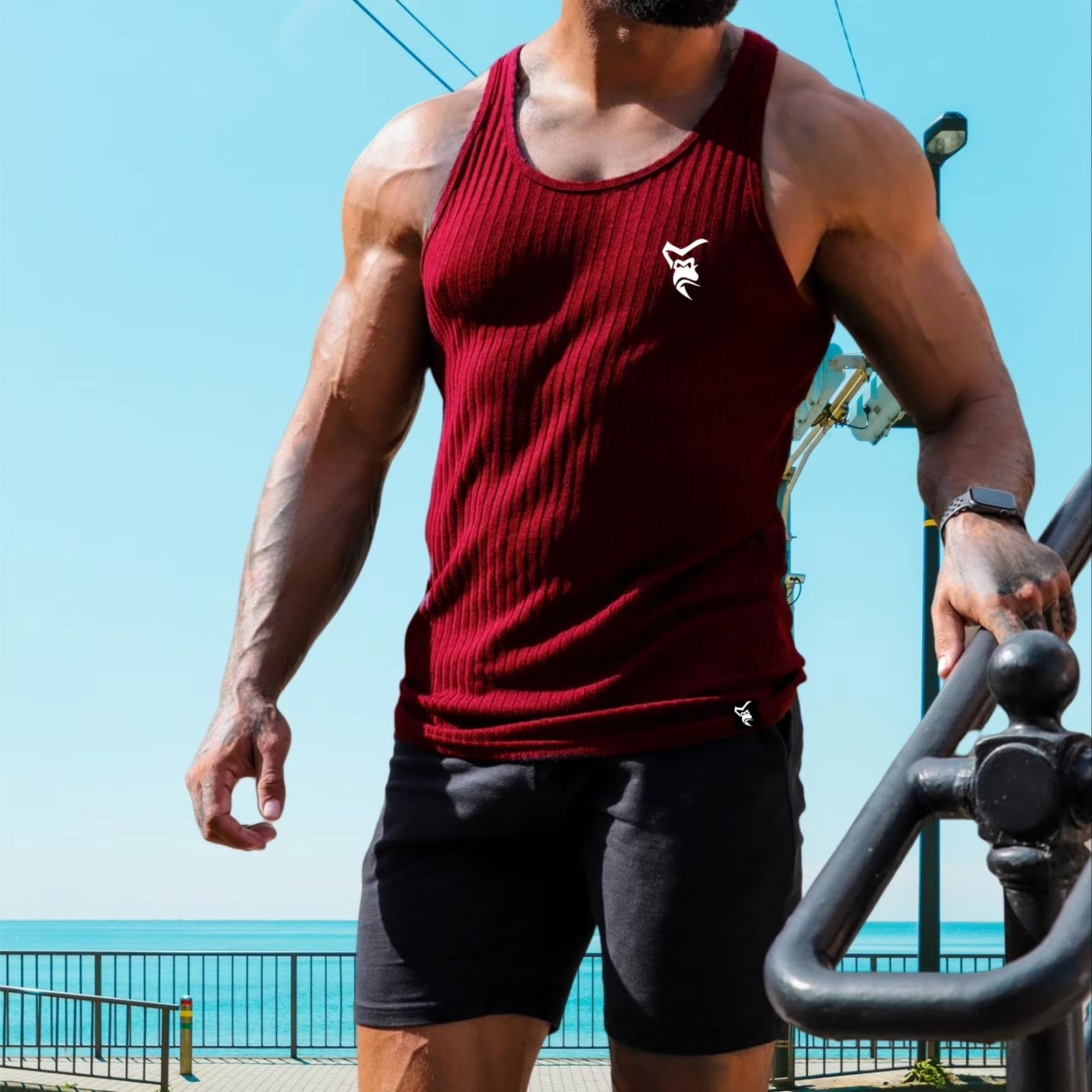 新しいメンズクイックドライランニングタンクトップ通気性ノース - Sleeveless Undershirt のレビューと価格