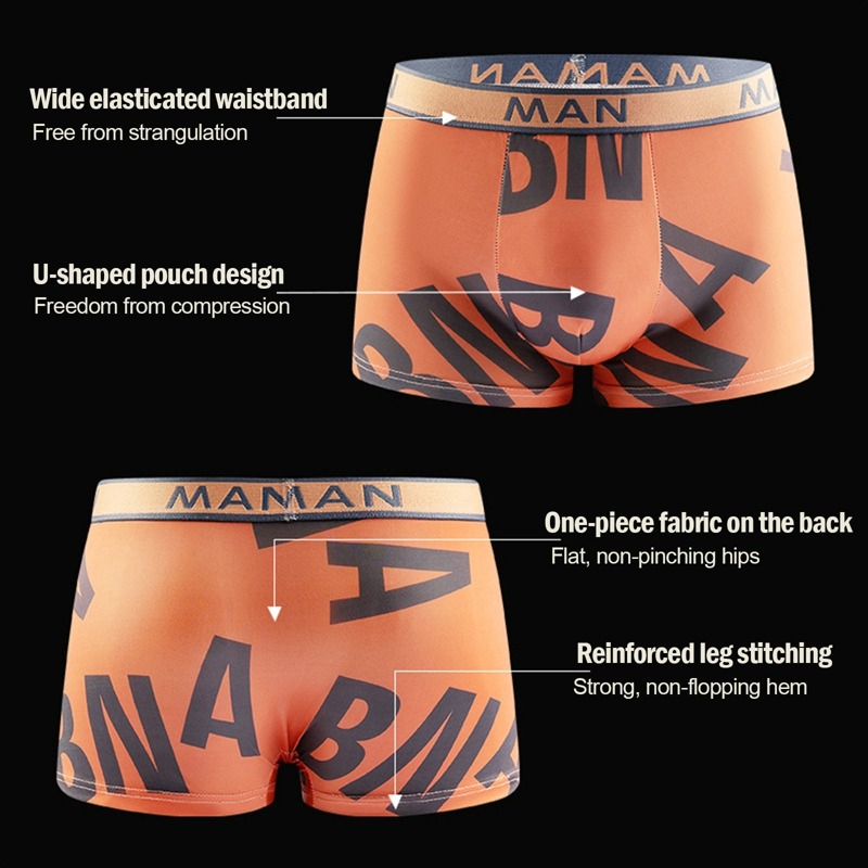 メンズ綿シームレス通気性ボクサーブリーフ5枚組固定カラー、ず - Multi Pack Underwear のレビューと価格
