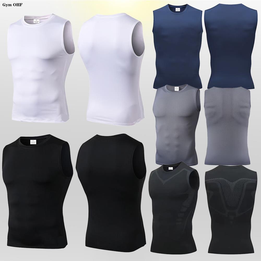 メンズコンプレッションタンクトップジムトレーニングランニング - Sleeveless Undershirt のレビューと価格