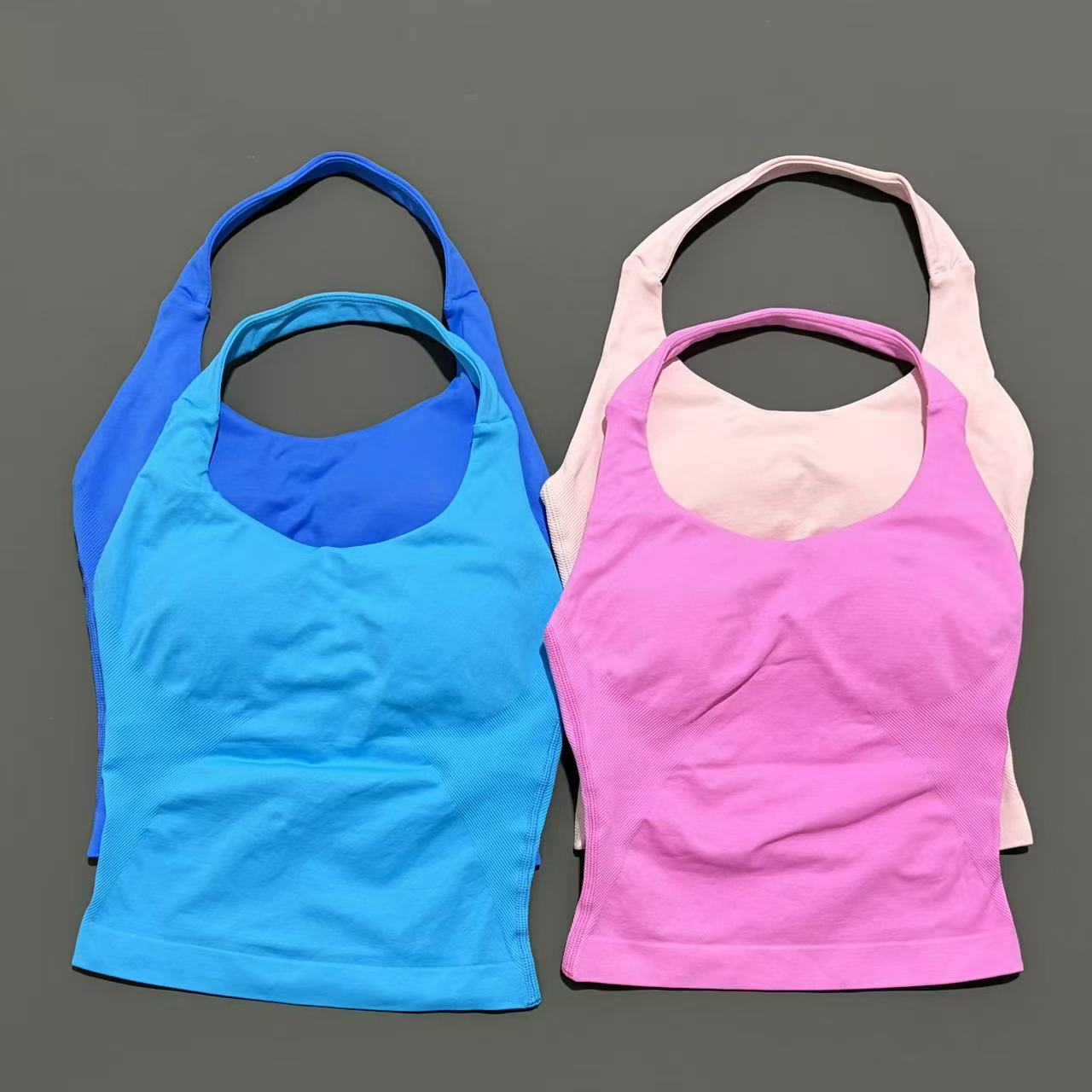 スポーツジム ホルターネックトップ レディース シームレス  - Suspender Tank Top のレビューと価格